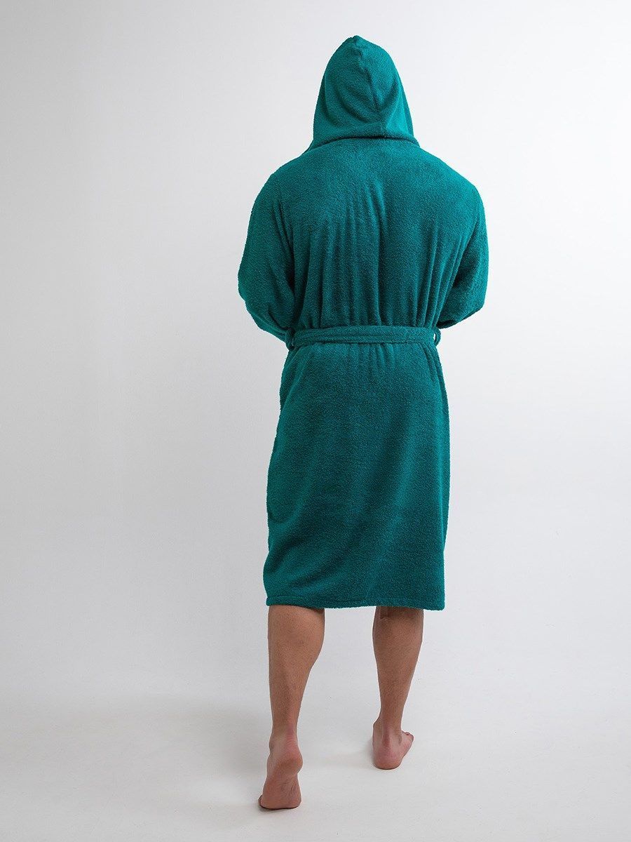 снимок Халат махровый с капюшоном, изумруд от магазина BIO-TEXTILES ОПТ