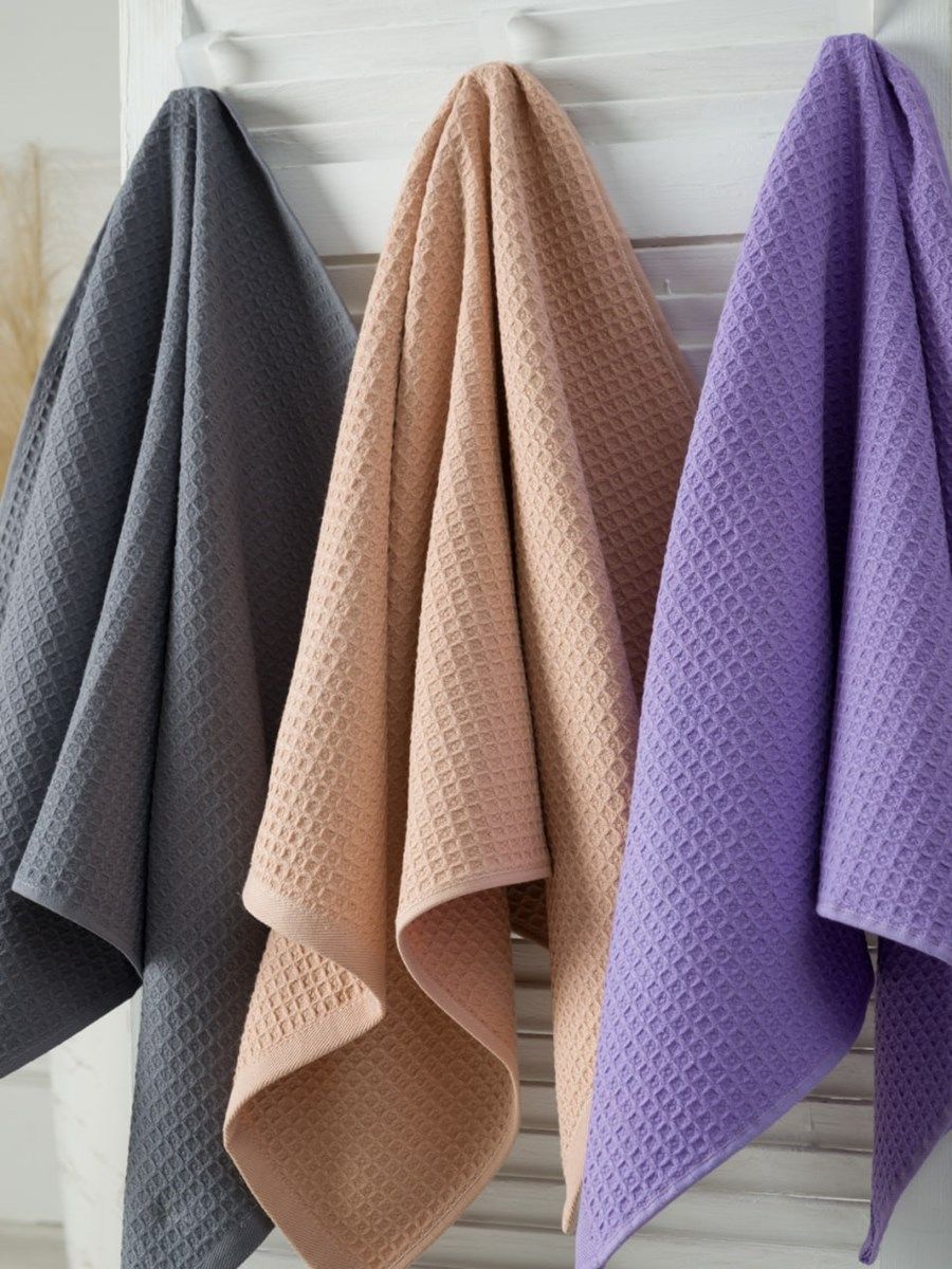 снимок Полотенце вафельное серое от магазина BIO-TEXTILES ОПТ
